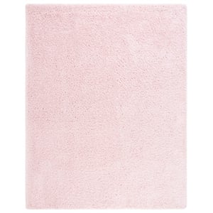 Safavieh Madrid Shag 200 9'-0&quot x 12'-0&quot Polyester Power Loomed Rug in Blush