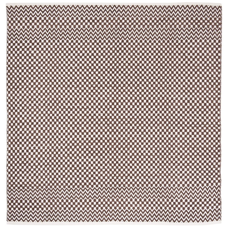 Safavieh Boston 6' Square Hand Tufted Rug in Brown