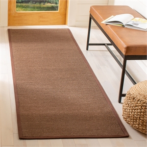Safavieh Natural Fiber 2'6&quot x 12' Runner Rug in Brown