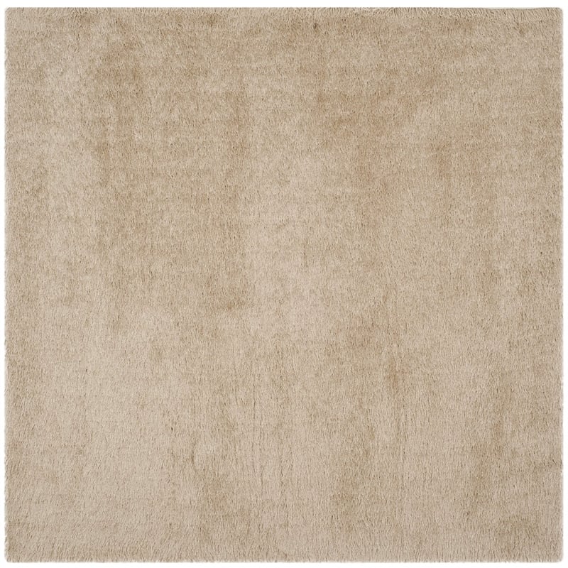 Safavieh Venice 8' Square Hand Tufted Shag Rug in Champagne