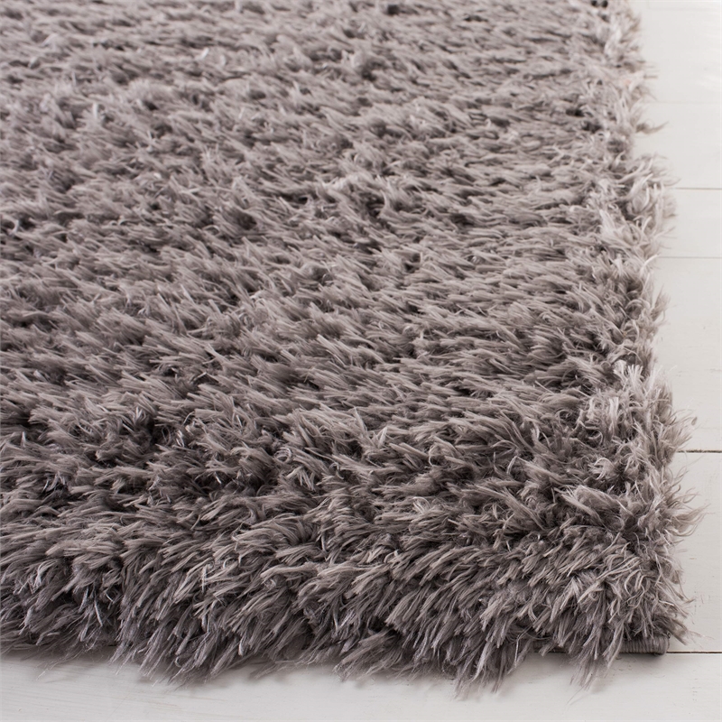 Safavieh Madrid 2' x 8' Shag Runner Rug in Charcoal