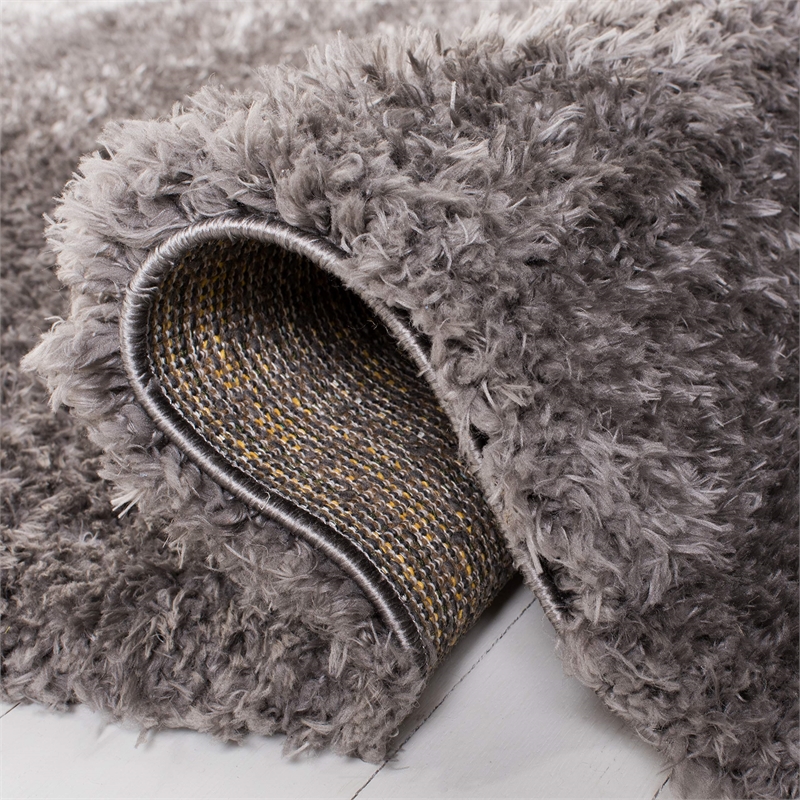 Safavieh Madrid 2' x 8' Shag Runner Rug in Charcoal