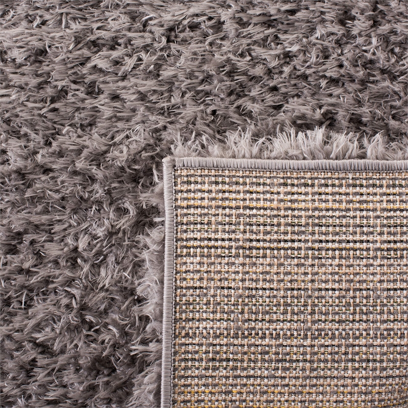 Safavieh Madrid 2' x 8' Shag Runner Rug in Charcoal