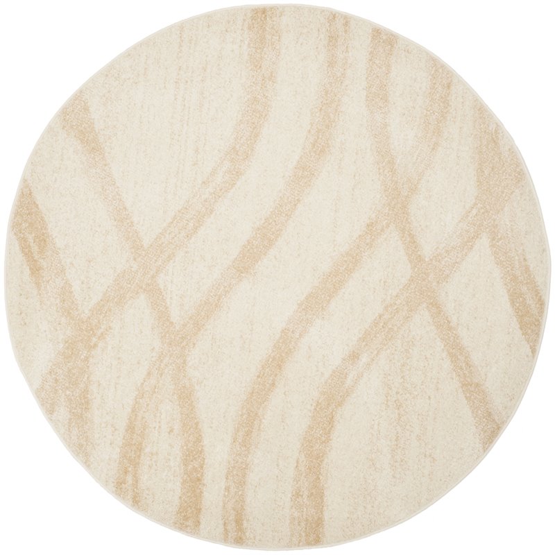 Safavieh Adirondack 4' Round Rug in Cream and Champagne