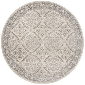 Safavieh Brentwood 6'7&quot Round Rug in Cream and Gray
