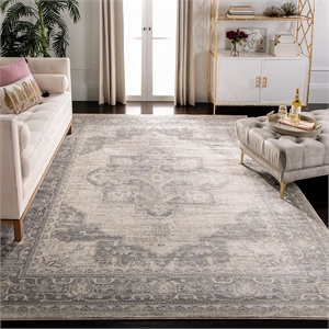 Safavieh Brentwood 6'7&quot Square Rug in Cream and Gray