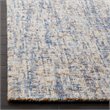 Safavieh Abstract 6' Square Hand Tufted Wool Rug in Dark Blue and Rust