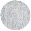 Safavieh Abstract 6' Round Hand Tufted Wool Rug in Dark Blue and Rust