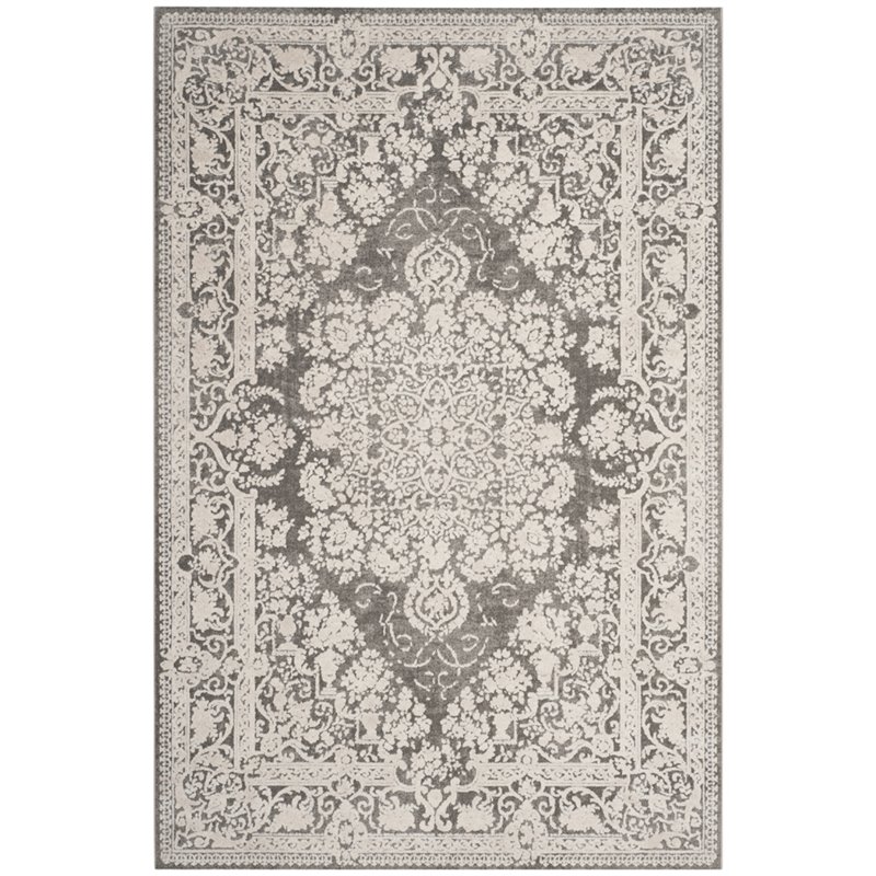 Safavieh Reflection 10' x 14' Rug in Dark Gray and Cream