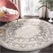 Safavieh Reflection 5' Round Rug in Dark Gray and Cream