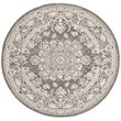 Safavieh Reflection 5' Round Rug in Dark Gray and Cream