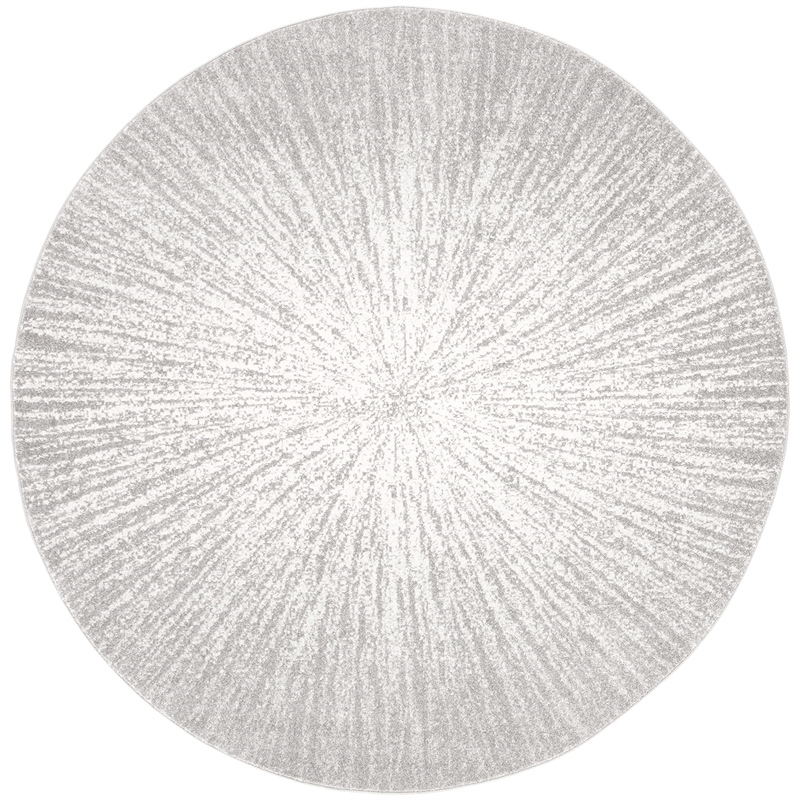 Safavieh Evoke 3' Round Rug in Dark Gray and Ivory