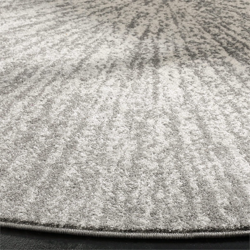 Safavieh Evoke 3' Round Rug in Dark Gray and Ivory