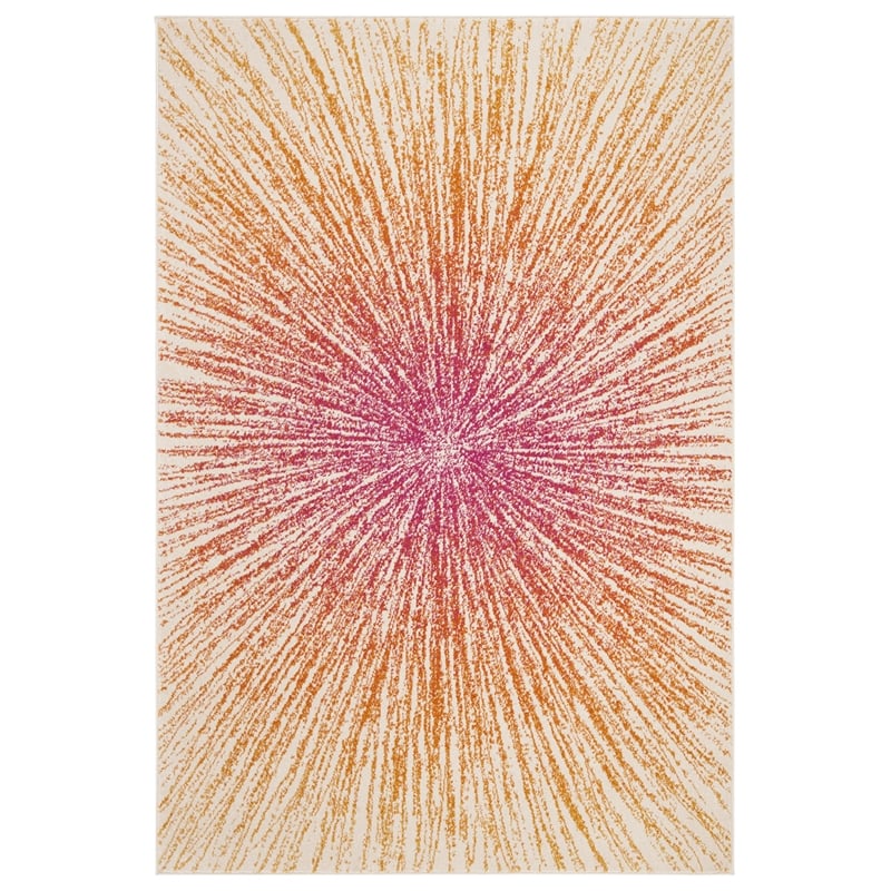 Safavieh Evoke 4' x 6' Rug in Fuchsia and Orange