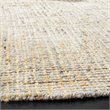 Safavieh Abstract 6' Round Hand Tufted Wool Rug in Gold and Blue