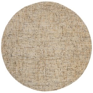 Safavieh Abstract 6' Round Hand Tufted Wool Rug in Gold and Blue