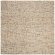 Safavieh Abstract 6' Square Hand Tufted Wool Rug in Gold and Blue