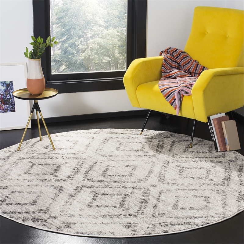 Safavieh Adirondack 4' Round Rug in Gray