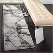 Safavieh Lurex 2' x 8' Runner Rug in Gray and Black