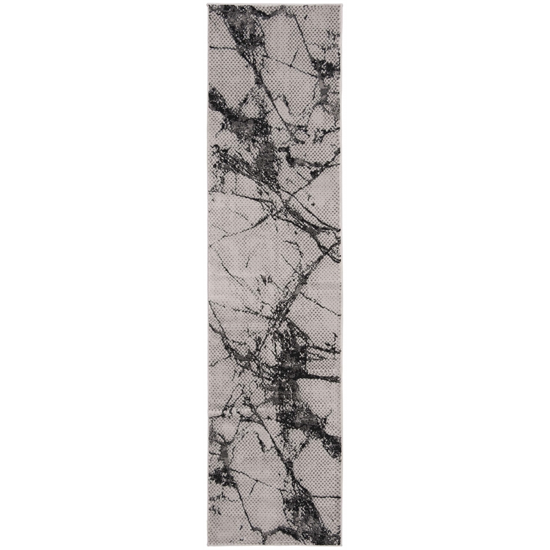 Safavieh Lurex 2' x 8' Runner Rug in Gray and Black