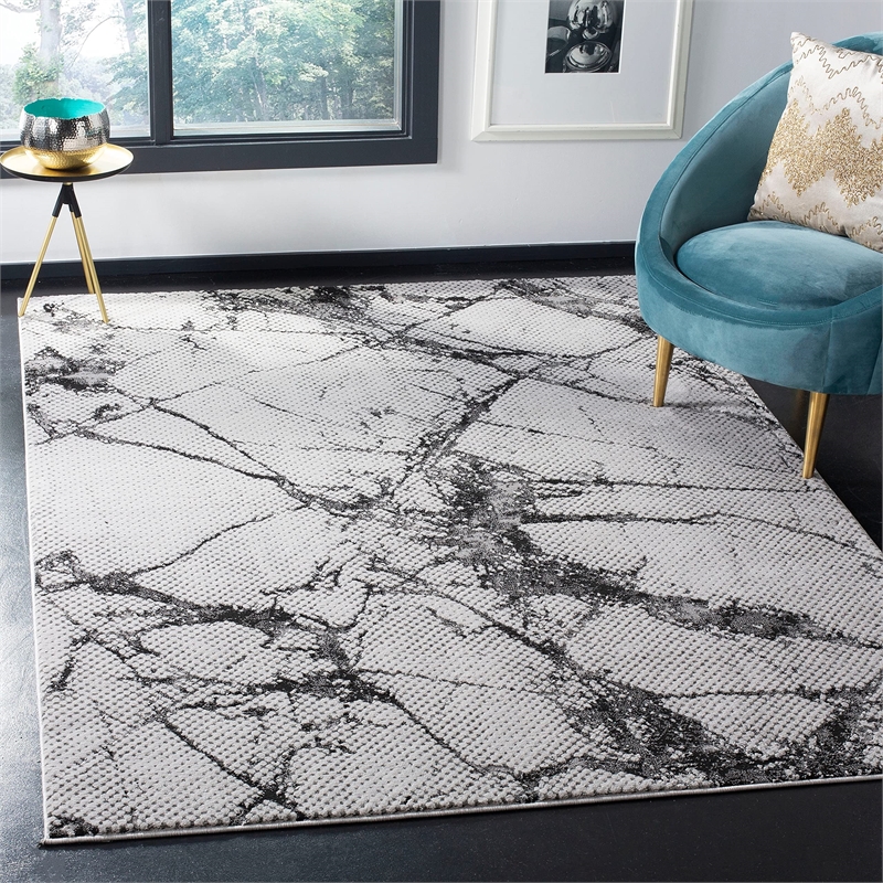 Safavieh Lurex 8' x 10' Rug in Gray and Black