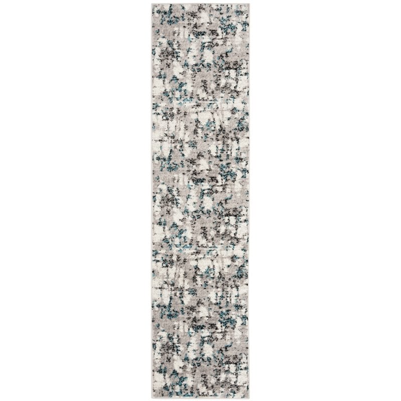 Safavieh Skyler 2' x 10' Runner Rug in Gray and Blue