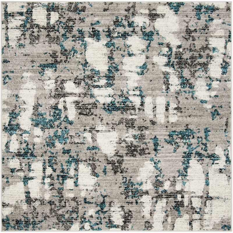 Safavieh Skyler 4' Square Rug in Gray and Blue