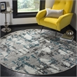 Safavieh Skyler 8' Round Rug in Gray and Blue