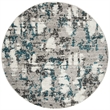 Safavieh Skyler 8' Round Rug in Gray and Blue