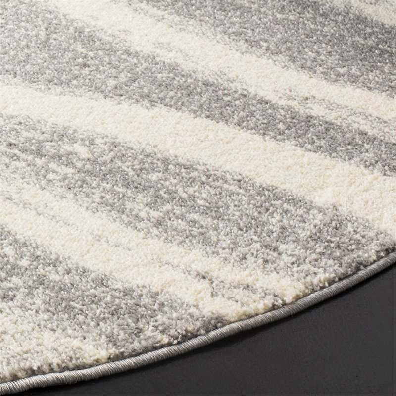 Safavieh Adirondack 4' Round Rug in Gray and Cream