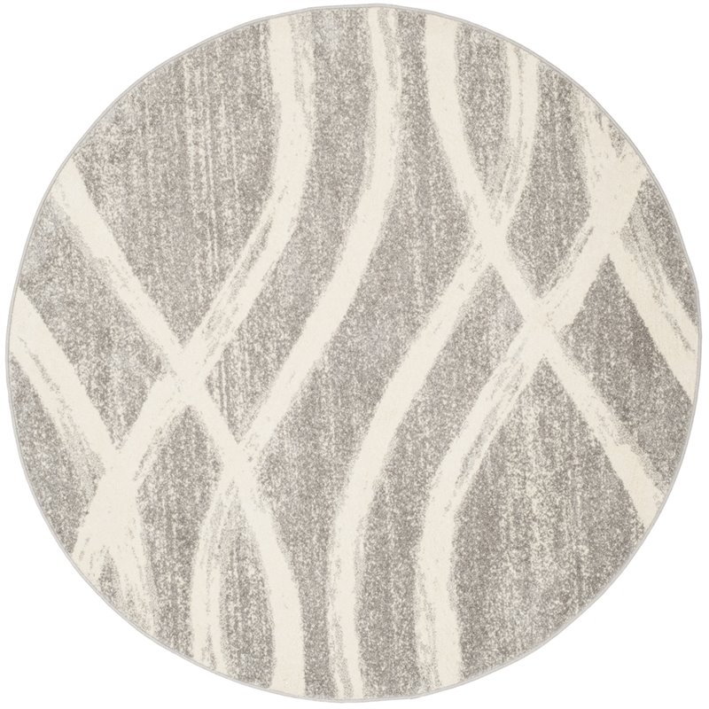 Safavieh Adirondack 4' Round Rug in Gray and Cream