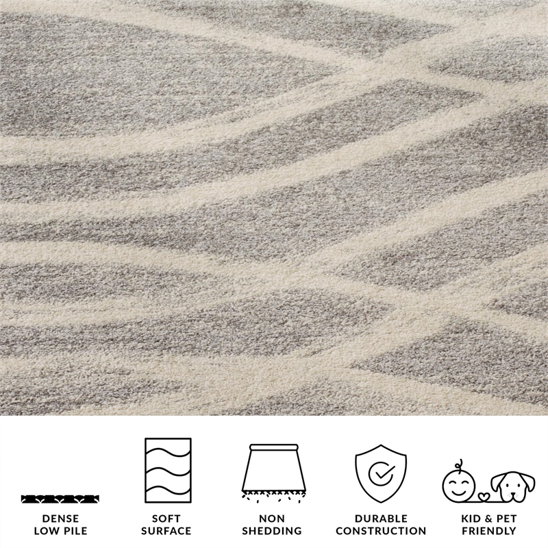 Safavieh Adirondack 4' Square Rug in Gray and Cream