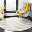 Safavieh Adirondack 8' Round Rug in Gray and Cream