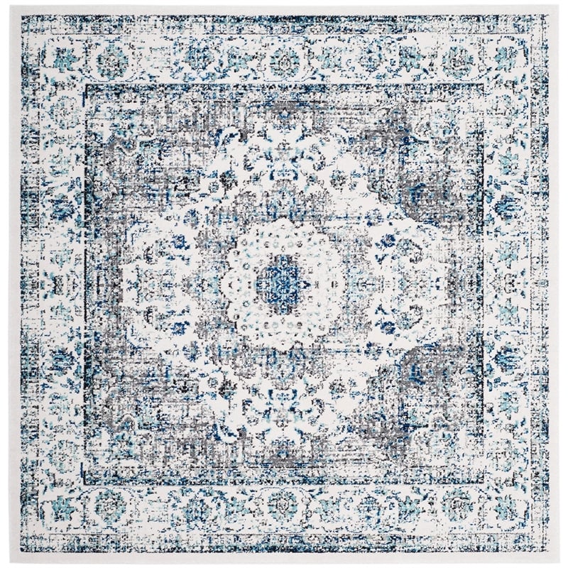 Safavieh Evoke 11' Square Rug in Gray and Ivory