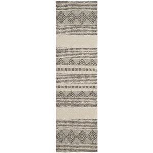 Safavieh Natura 2'3&quot x 16' Hand Woven Wool Runner Rug in Gray