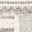 Safavieh Natura 8' Square Hand Woven Wool Rug in Gray and Ivory