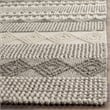 Safavieh Natura 8' Square Hand Woven Wool Rug in Gray and Ivory