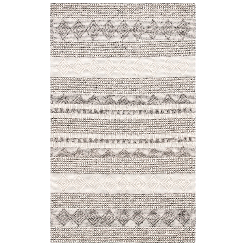 Safavieh Natura 11' x 15' Hand Woven Wool Rug in Gray and Ivory