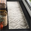 Safavieh Skyler 2' x 6' Runner Rug in Gray and Ivory