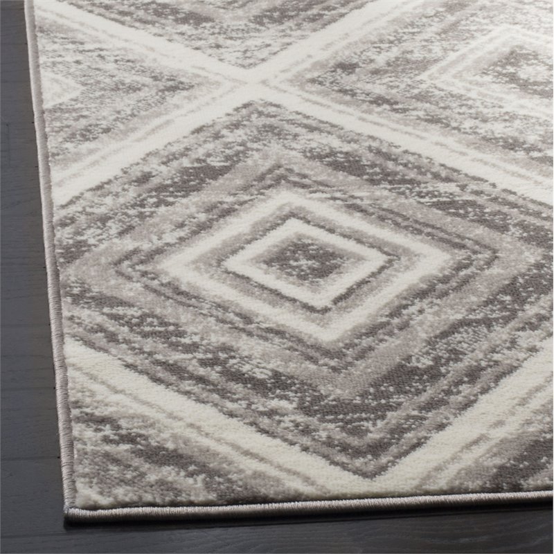 Safavieh Skyler 2' x 6' Runner Rug in Gray and Ivory