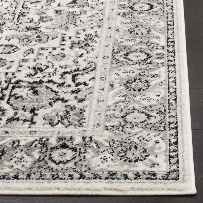 Safavieh Skyler 2' x 12' Runner Rug in Gray and Ivory