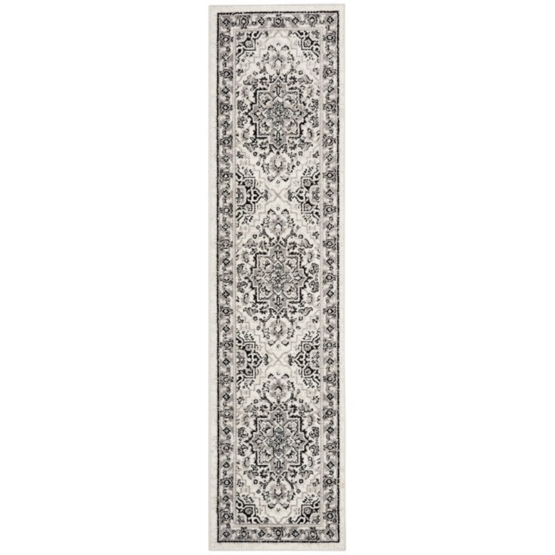 Safavieh Skyler 2' x 12' Runner Rug in Gray and Ivory
