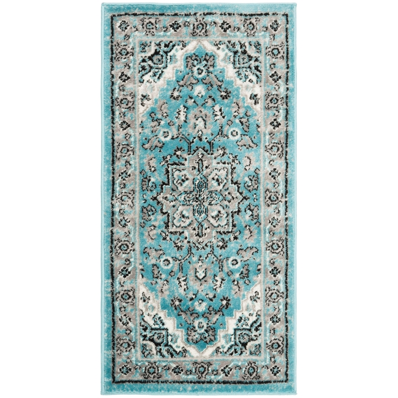 Safavieh Skyler 2' x 14' Runner Rug in Gray and Ivory