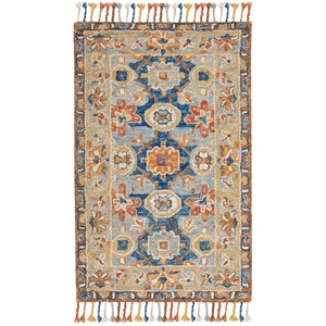 Safavieh Aspen 2'3&quot x 5' Hand Tufted Wool Rug in Gray and Navy
