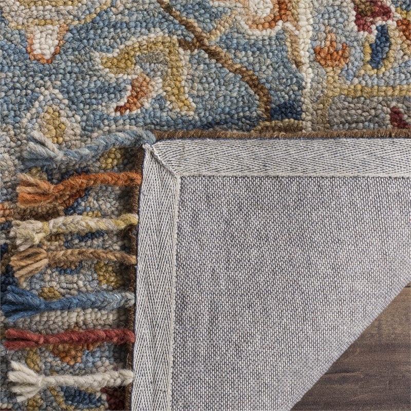 Safavieh Aspen 6' x 9' Hand Tufted Wool Rug in Gray and Navy