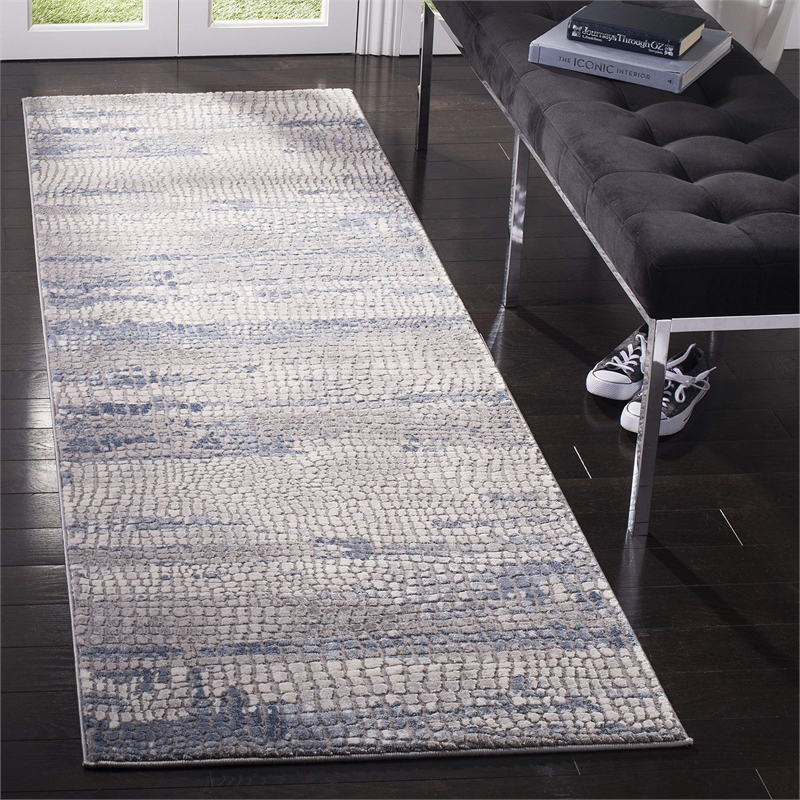 Safavieh Meadow 9' x 12' Rug in Gray and Navy