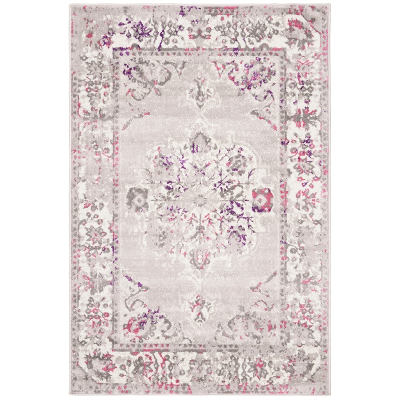 Safavieh Skyler 3' x 5' Rug in Gray and Pink