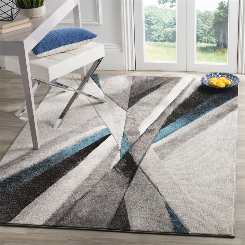 Safavieh Hollywood 11' x 15' Rug in Gray and Teal