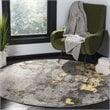 Safavieh Adirondack 4' Round Rug in Gray and Yellow