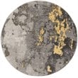 Safavieh Adirondack 4' Round Rug in Gray and Yellow
